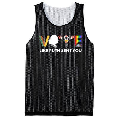 Uterus Feminist Lgbt Vote Like Ruth Sent You Mesh Reversible Basketball Jersey Tank