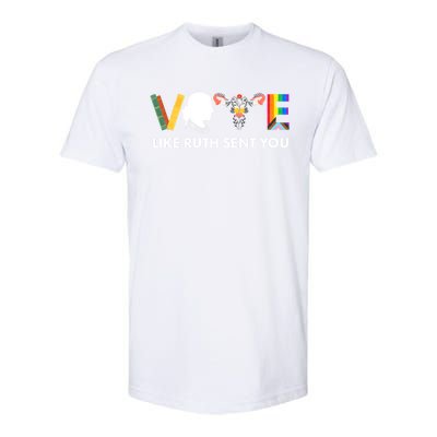 Uterus Feminist Lgbt Vote Like Ruth Sent You Softstyle CVC T-Shirt