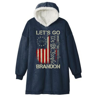 Usa Flag LetS Go Branson Brandon Lets Go Branson Gift Hooded Wearable Blanket