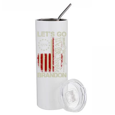 Usa Flag LetS Go Branson Brandon Lets Go Branson Gift Stainless Steel Tumbler