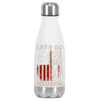 Usa Flag LetS Go Branson Brandon Lets Go Branson Gift Stainless Steel Insulated Water Bottle