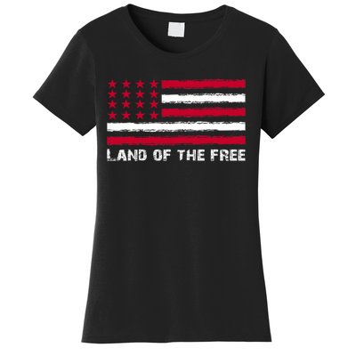 Us Flag Land Of The Free America 4th Of July Women's T-Shirt