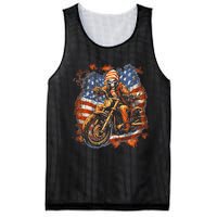 Us Flag Motorcycle Skeleton Biker Mesh Reversible Basketball Jersey Tank