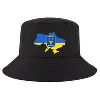 Ukrainian Flag Map Emblem Cool Comfort Performance Bucket Hat