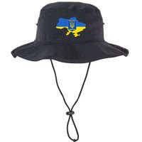 Ukrainian Flag Map Emblem Bucket Hat