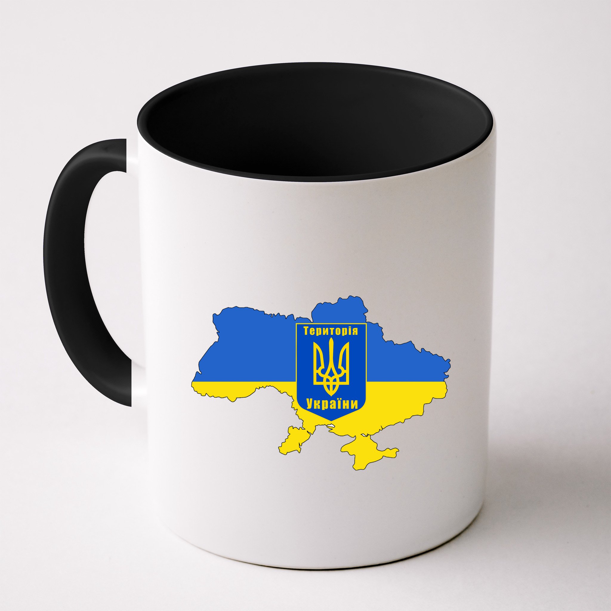 Ukrainian Flag Map Emblem Mug
