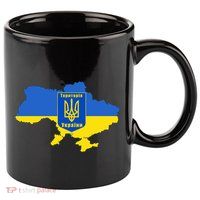 Ukrainian Flag Map Emblem 11oz C Handle Ceramic Mug
