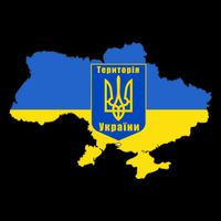 Ukrainian Flag Map Emblem Tie-Dye T-Shirt