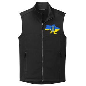 Ukrainian Flag Map Emblem Collective Smooth Fleece Vest