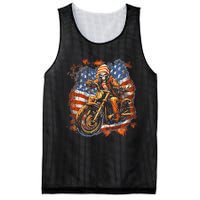 US Flag Motorcycle Skeleton Biker 4th July American Mesh Reversible Basketball Jersey Tank