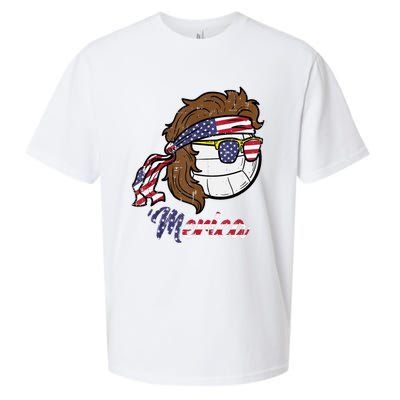 Us Flag Merica Volleyball Memorial Day 4th Of July Sueded Cloud Jersey T-Shirt