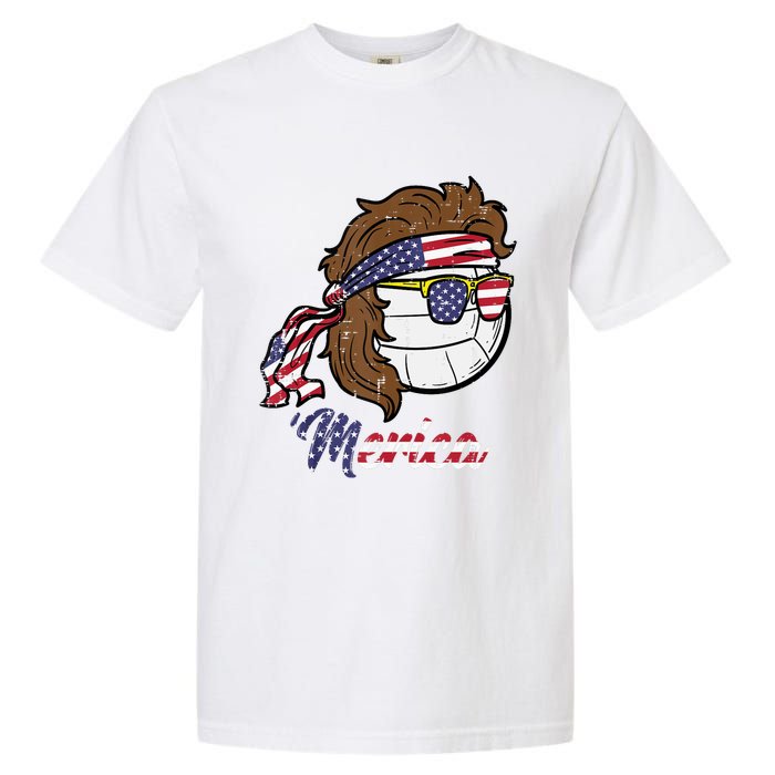 Us Flag Merica Volleyball Memorial Day 4th Of July Garment-Dyed Heavyweight T-Shirt