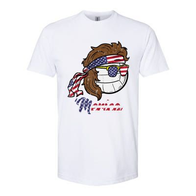 Us Flag Merica Volleyball Memorial Day 4th Of July Softstyle CVC T-Shirt