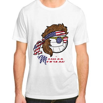 Us Flag Merica Volleyball Memorial Day 4th Of July Adult ChromaSoft Performance T-Shirt