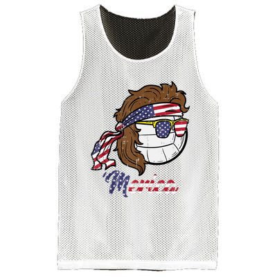 Us Flag Merica Volleyball Memorial Day 4th Of July Mesh Reversible Basketball Jersey Tank