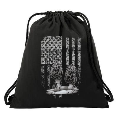 U.S.A. Flag Morel Mushroom Hunter Drawstring Bag