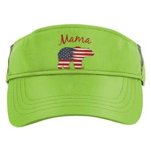 Usa Flag Mama Bear American Mom July 4 Patriotic Election Gift Adult Drive Performance Visor