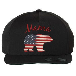 Usa Flag Mama Bear American Mom July 4 Patriotic Election Gift Wool Snapback Cap