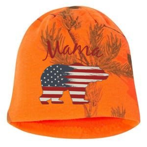 Usa Flag Mama Bear American Mom July 4 Patriotic Election Gift Kati - Camo Knit Beanie