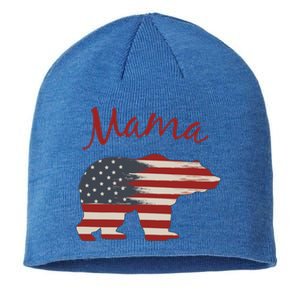 Usa Flag Mama Bear American Mom July 4 Patriotic Election Gift Sustainable Beanie