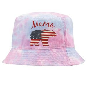 Usa Flag Mama Bear American Mom July 4 Patriotic Election Gift Tie-Dyed Bucket Hat