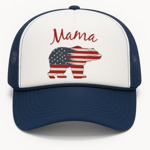 Usa Flag Mama Bear American Mom July 4 Patriotic Election Gift Trucker Hat