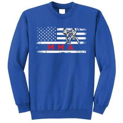 Usa Flag Mma American Patriot Mixed Martial Arts Gift Tall Sweatshirt