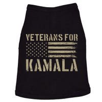 Usa Flag Military Election Veterans For Kamala Harris 2024 Gift Doggie Tank