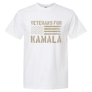 Usa Flag Military Election Veterans For Kamala Harris 2024 Gift Garment-Dyed Heavyweight T-Shirt