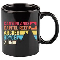 Utahs Five National Parks Souvenir NPS Moab Utah Mighty 5 11oz C Handle Ceramic Mug