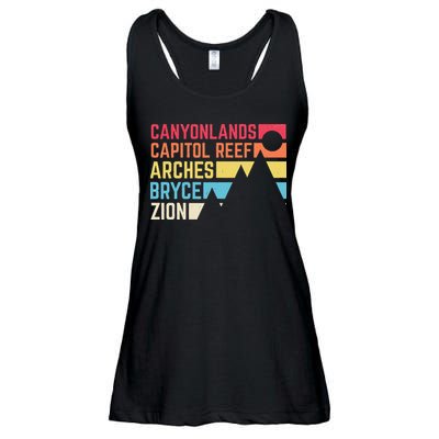 Utahs Five National Parks Souvenir NPS Moab Utah Mighty 5 Ladies Essential Flowy Tank
