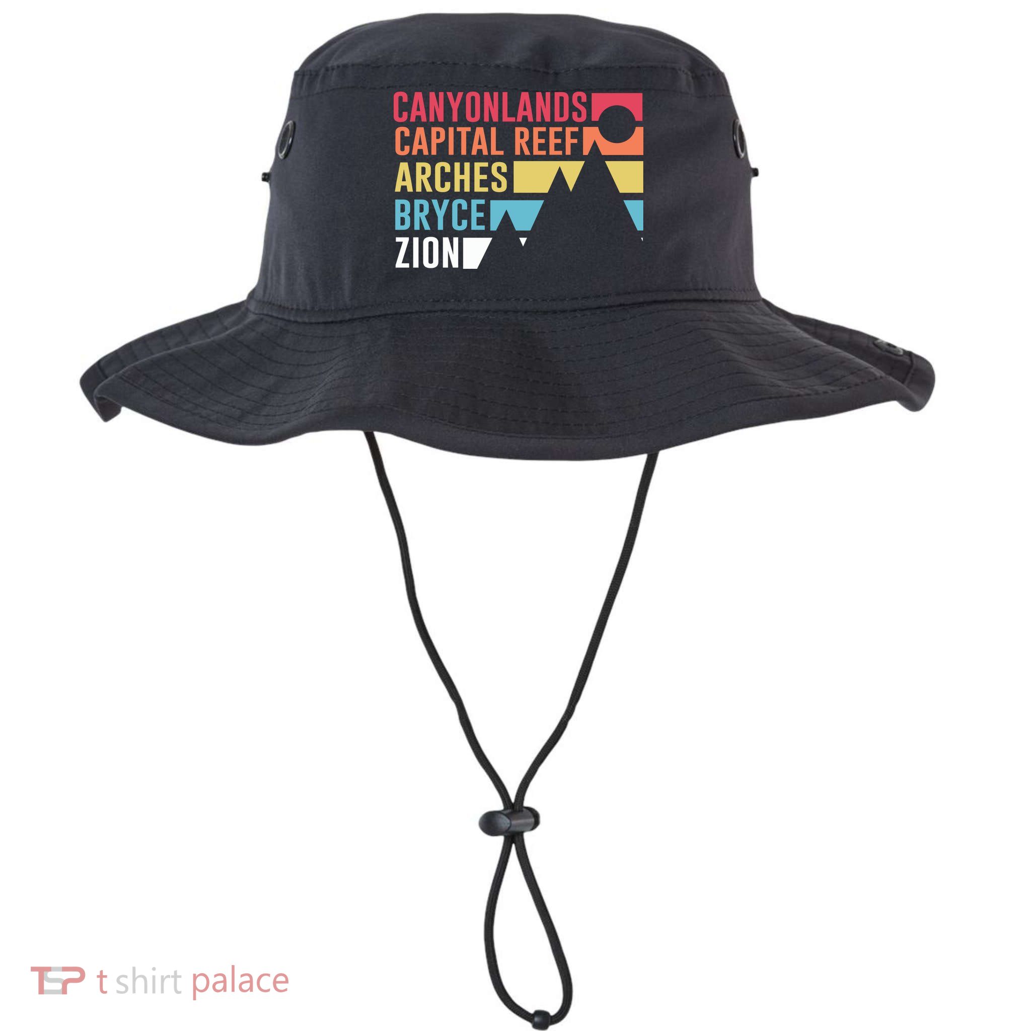 Utahs Five National Parks Souvenir Cool Gift Nps Moab Utah Mighty 5 Gift Bucket Hat