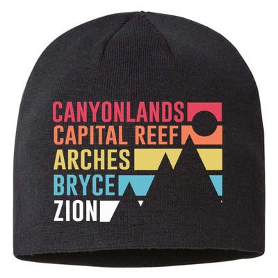 Utahs Five National Parks Souvenir Cool Gift Nps Moab Utah Mighty 5 Gift Sustainable Beanie