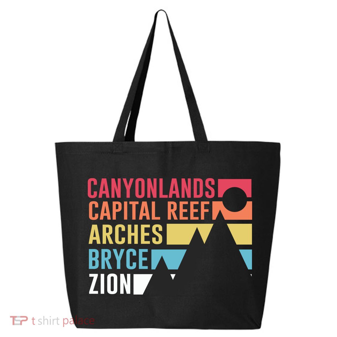 Utahs Five National Parks Souvenir Cool Gift Nps Moab Utah Mighty 5 Gift 25L Jumbo Tote
