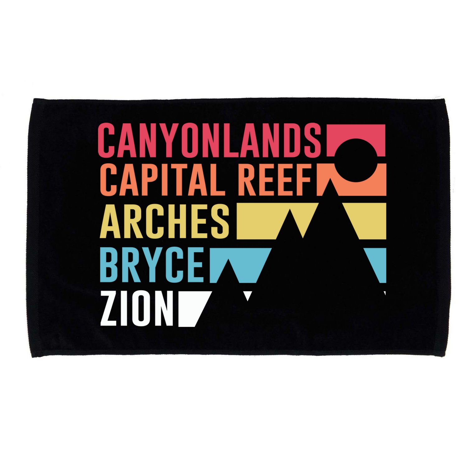 Utahs Five National Parks Souvenir Cool Gift Nps Moab Utah Mighty 5 Gift Microfiber Hand Towel