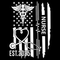 Usa Flag New Nurse Est 2025 Rn Nursing School Graduation Graduate Bsn 16 in Basic Backpack