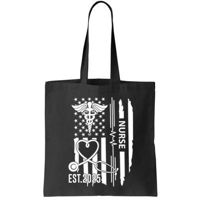 Usa Flag New Nurse Est 2025 Rn Nursing School Graduation Graduate Bsn Bag