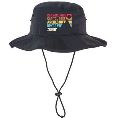 Utahs Five National Parks Souvenir Nps Moab Utah Mighty 5 Bucket Hat
