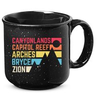 Utahs Five National Parks Souvenir Nps Moab Utah Mighty 5 15oz Campfire Ceramic Mug