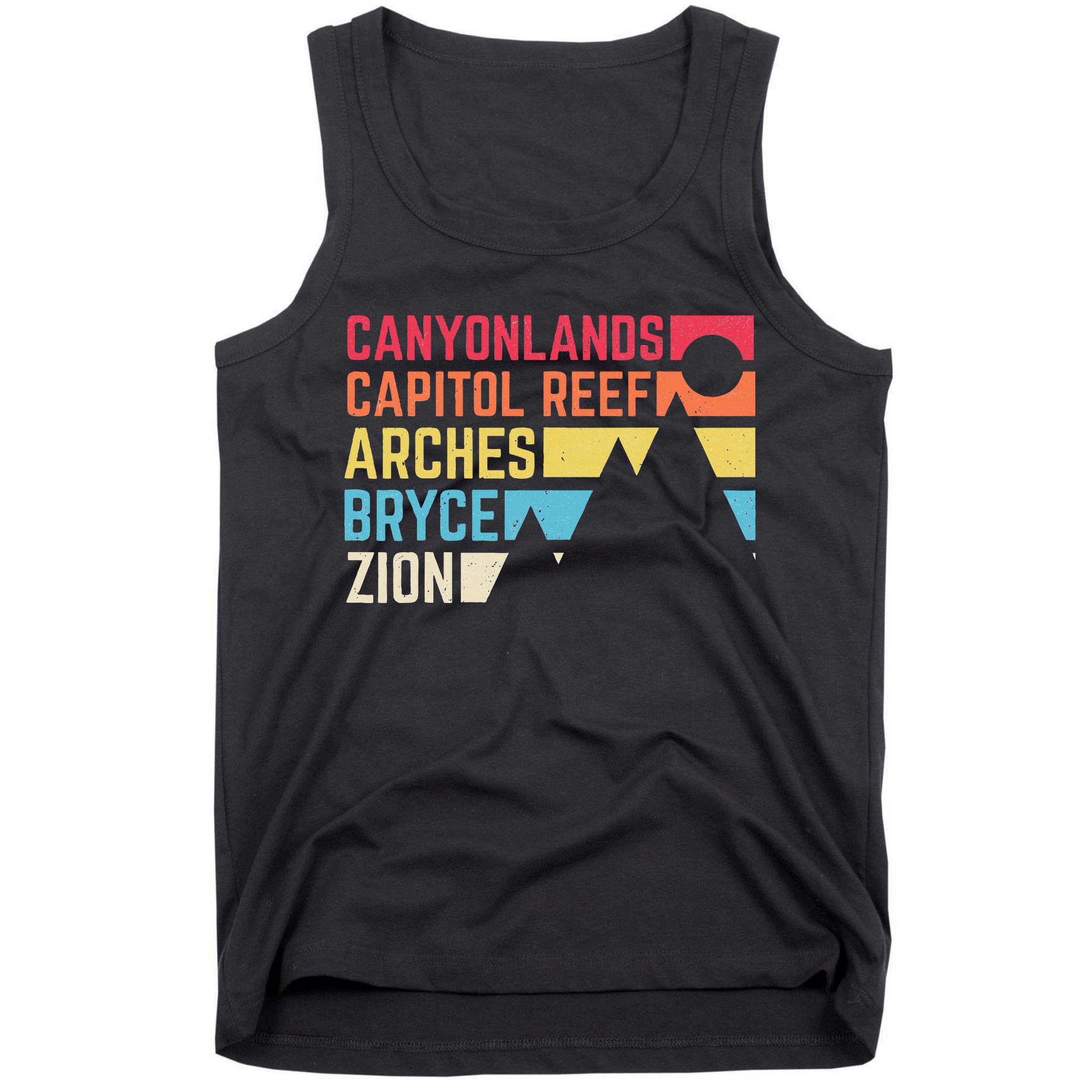 Utahs Five National Parks Souvenir Nps Moab Utah Mighty 5 Tank Top