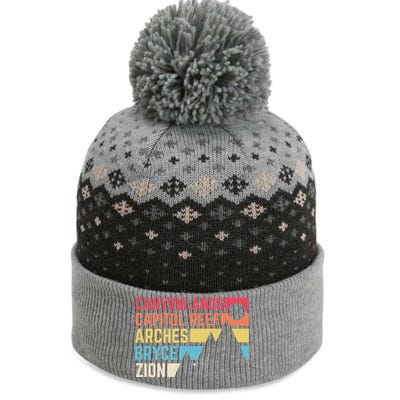 Utahs Five National Parks Souvenir Cool Gift Nps Moab Utah Mighty 5 Gift The Baniff Cuffed Pom Beanie