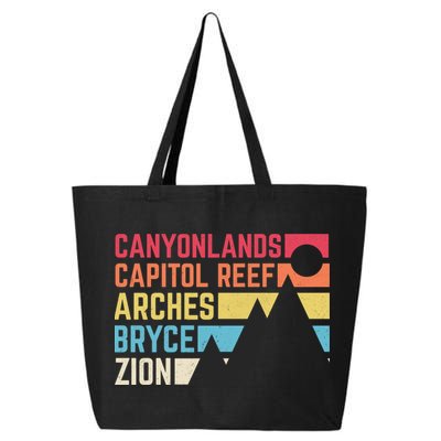 Utahs Five National Parks Souvenir Cool Gift Nps Moab Utah Mighty 5 Gift 25L Jumbo Tote