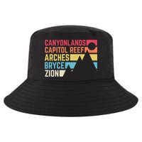 Utahs Five National Parks Souvenir Cool Nps Moab Utah Mighty 5 Cool Comfort Performance Bucket Hat