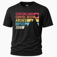 Utahs Five National Parks Souvenir Cool Nps Moab Utah Mighty 5 Performance Shirt