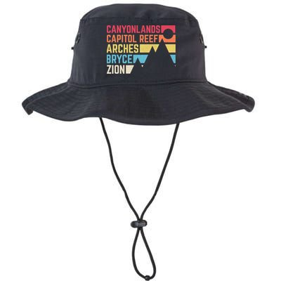Utahs Five National Parks Souvenir Cool Nps Moab Utah Mighty 5 Bucket Hat