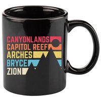 Utahs Five National Parks Souvenir Cool Nps Moab Utah Mighty 5 11oz C Handle Ceramic Mug