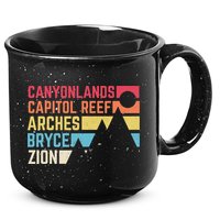 Utahs Five National Parks Souvenir Cool Nps Moab Utah Mighty 5 15oz Campfire Ceramic Mug