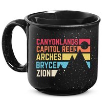 Utahs Five National Parks Souvenir Cool Nps Moab Utah Mighty 5 15oz Campfire Ceramic Mug