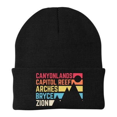 Utahs Five National Parks Souvenir Cool Nps Moab Utah Mighty 5 Beanie