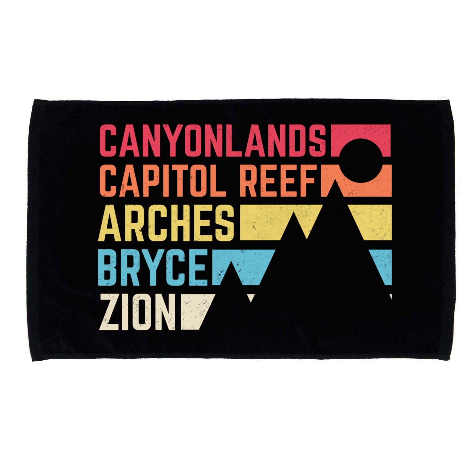 Utahs Five National Parks Souvenir Cool Nps Moab Utah Mighty 5 Microfiber Hand Towel